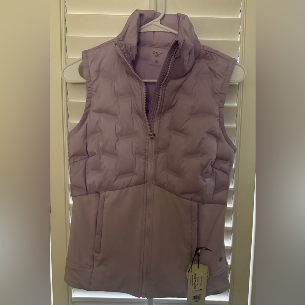 NWT CAL*A by Carrie Underwood XS Purple Women’s Vest with pockets